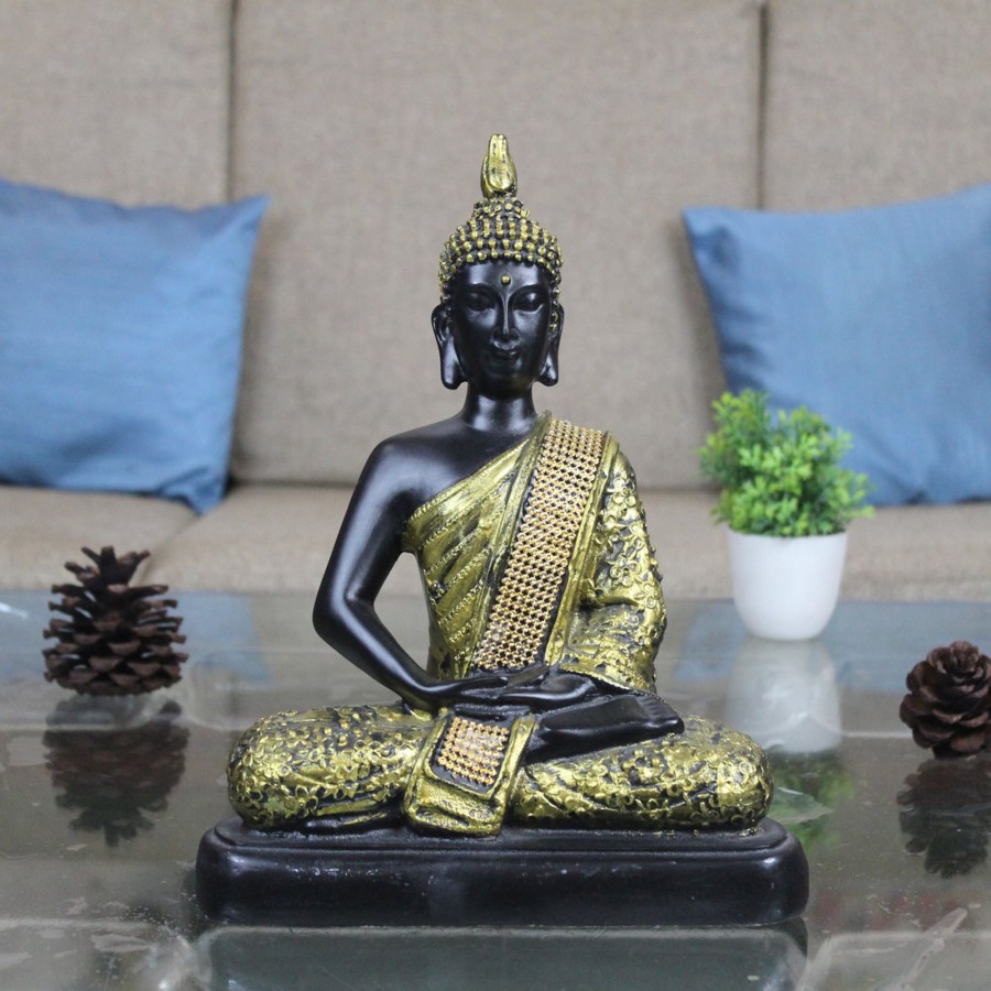 Garden Decor Wonderland Buddha And Monk Statue | Wonderland Buddha Idol Statue Showpiece