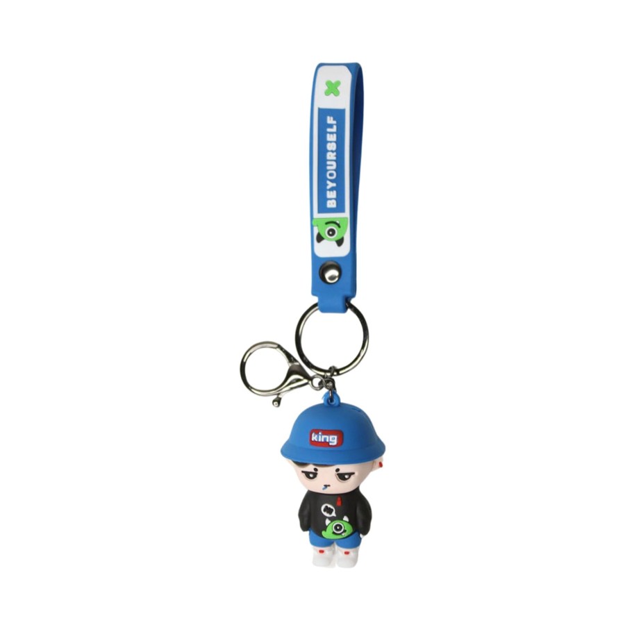 Gifts Wonderland | Wonderland Be Yourself Keychain In Blue 2-In-1 Cartoon Style Keychain And Bag Charms Fun And Functional Accessories For Bags And Keys