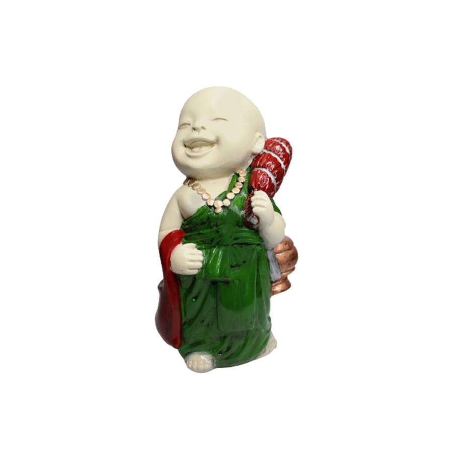 Garden Decor Wonderland Buddha And Monk Statue | Big Monk Statue For Home And Garden Decoration (Red)