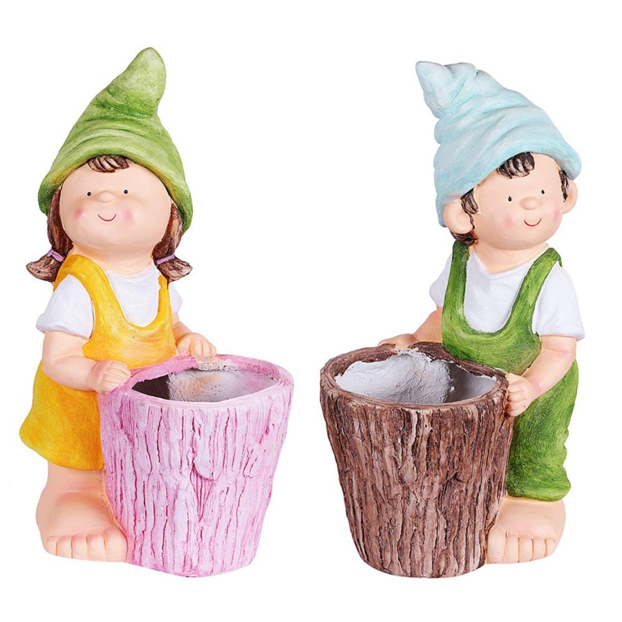 Garden Planters Wonderland | Boy & Girl With Pot For Garden And Balcony Decoration