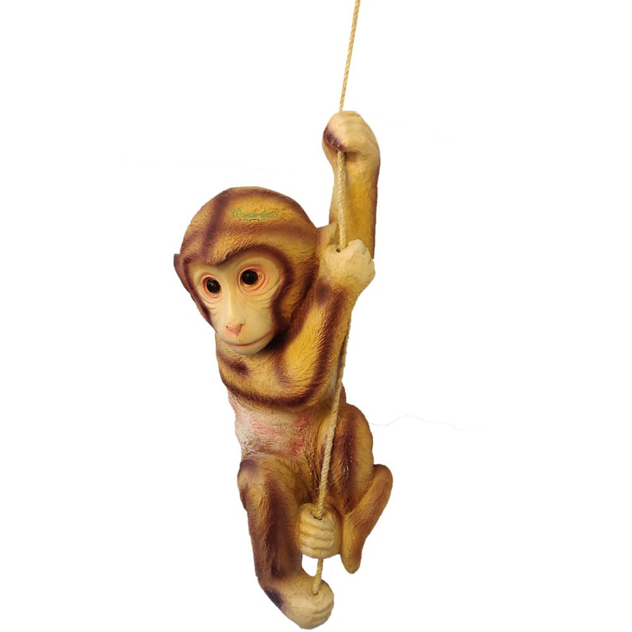 Garden Decor Wonderland Garden Statues | Monkey Climbing Rope For Balcony And Garden Decoration