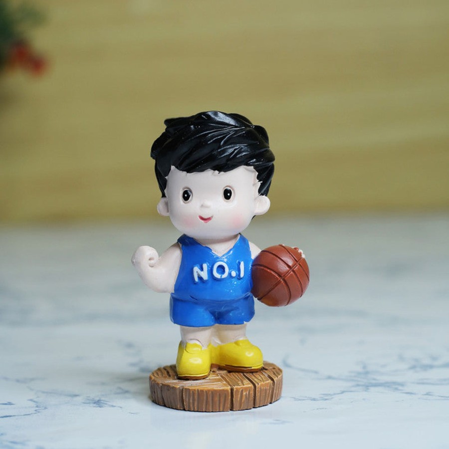 Miniature Fairy Garden Wonderland | Wonderland Single Piece Basket Ball Boy Miniature| Figurine Statue| Home Decor| Gift Articles | Gift Item