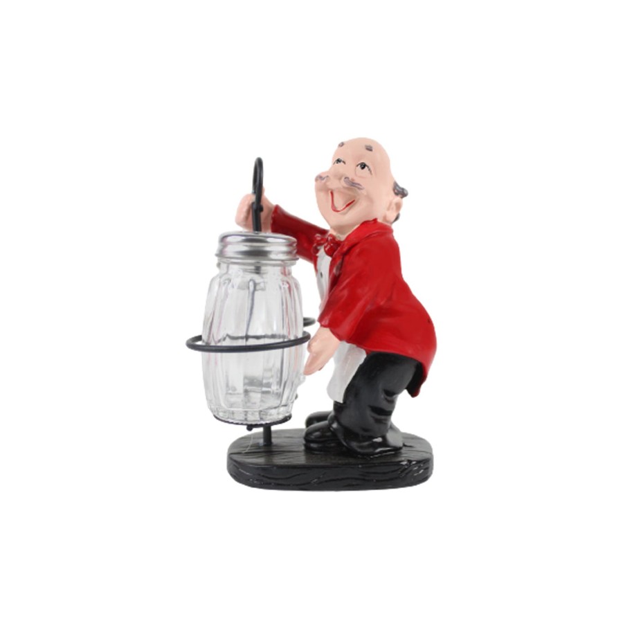 Home Decor Wonderland Chef Decor | Imported Resin Salt And Pepper Red Jacket Chef