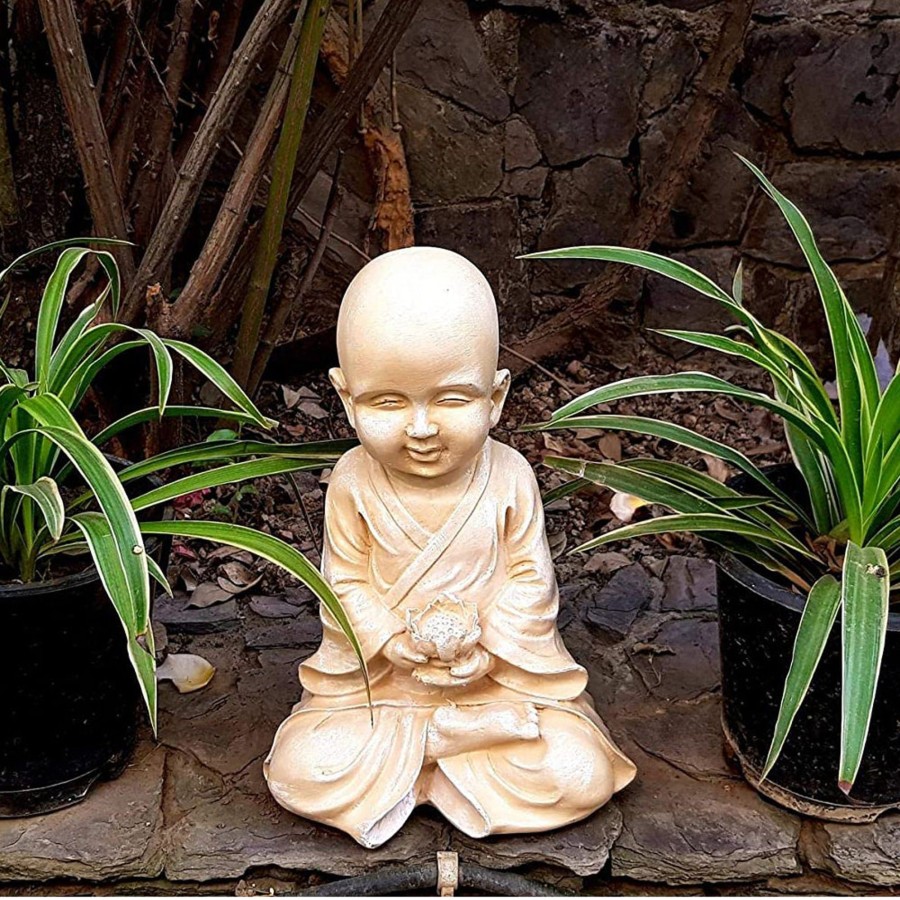 Garden Decor Wonderland Buddha And Monk Statue | Buddha Statue For Home And Garden Decoration