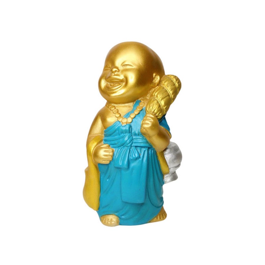 Garden Decor Wonderland Buddha And Monk Statue | Wonderland Coloured Laughing Buddha Statue ( Style 4) | Home Decor And Gift Items | Monk Statue