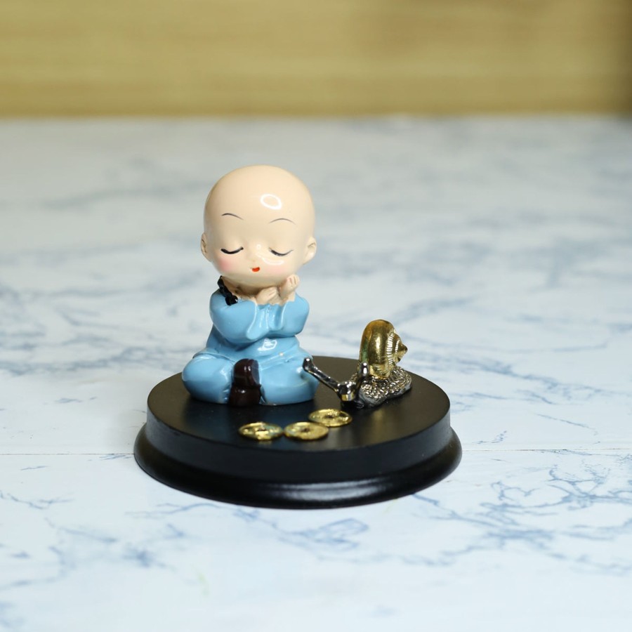 Miniature Fairy Garden Wonderland | Wonderland Sleeping Monk With Incense Stick Stand