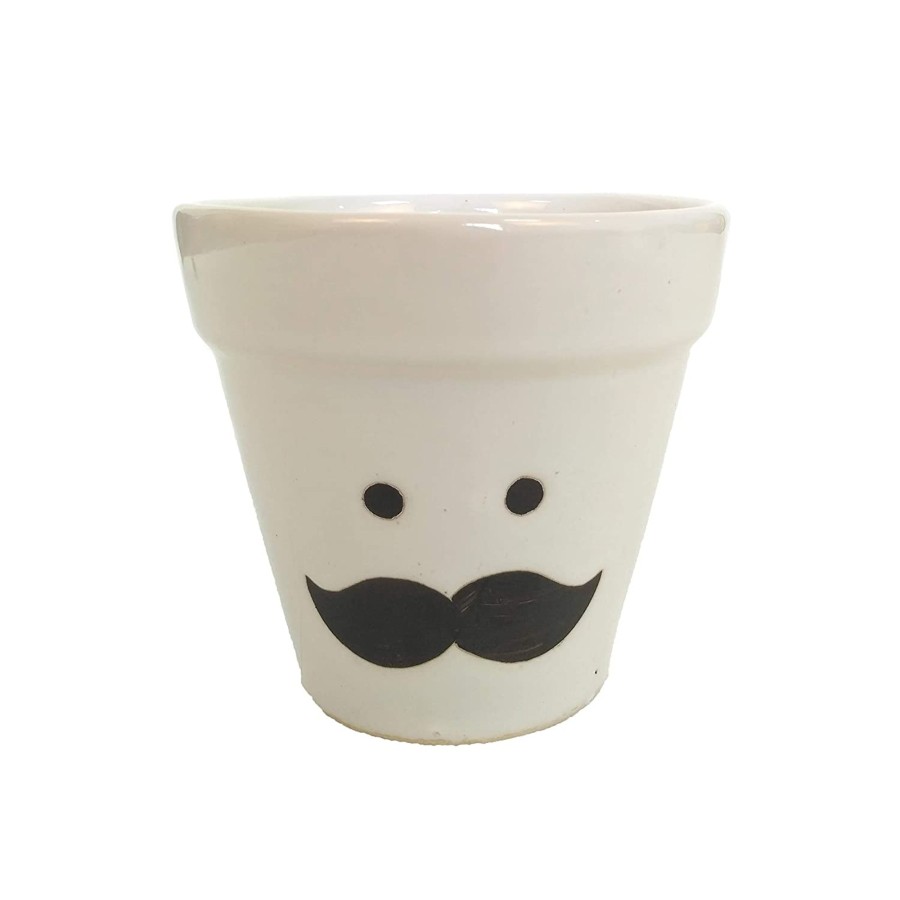 Garden Planters Wonderland | Man Face Shape Ceramic Pot For Home And Garden Decoration