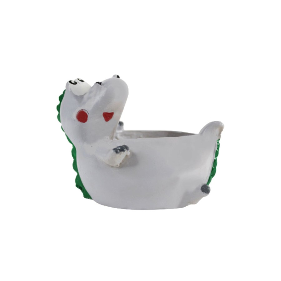 Garden Planters Wonderland | Wonderland Resin Alligator With Bucket (Grey)