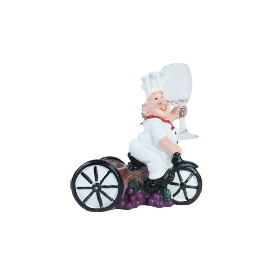 Home Decor Wonderland Chef Decor | Chef With Holding Glass With Cart