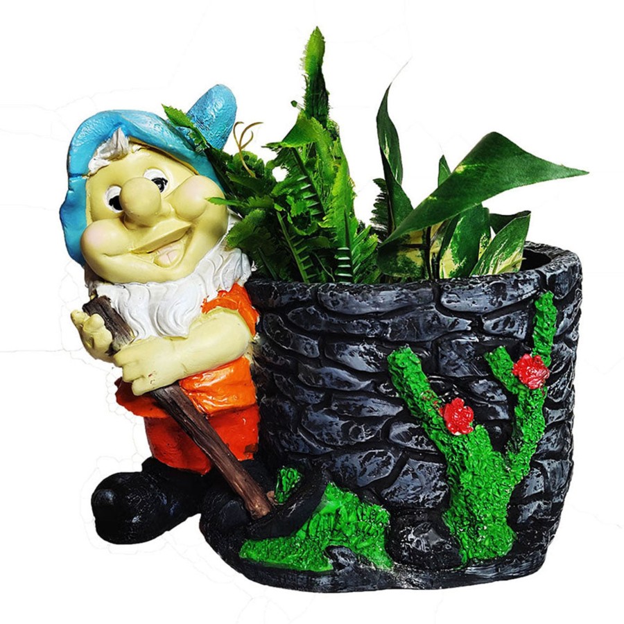 Garden Planters Wonderland | Gnome With Pot Planter For Balcony And Garden Decoration