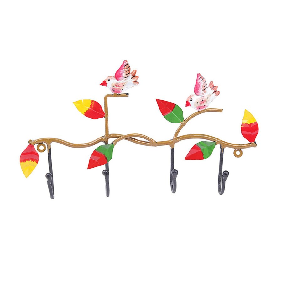 Garden Decor Wonderland Plant Hooks | Two Bird With 4 Hooks For Home Decoration