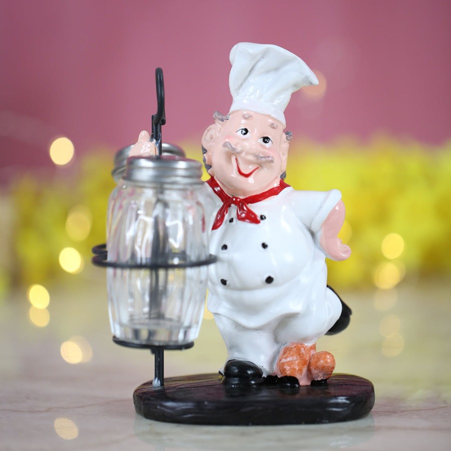 Home Decor Wonderland Chef Decor | Wonderland Imported Resin Salt And Pepper Wearing Chef Hat Cook