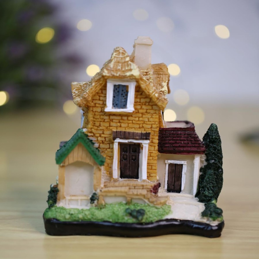 Miniature Fairy Garden Wonderland Garden Arts and Craft | 2 Big Double Storey House|Miniature Toys|Tray Garden Accessories