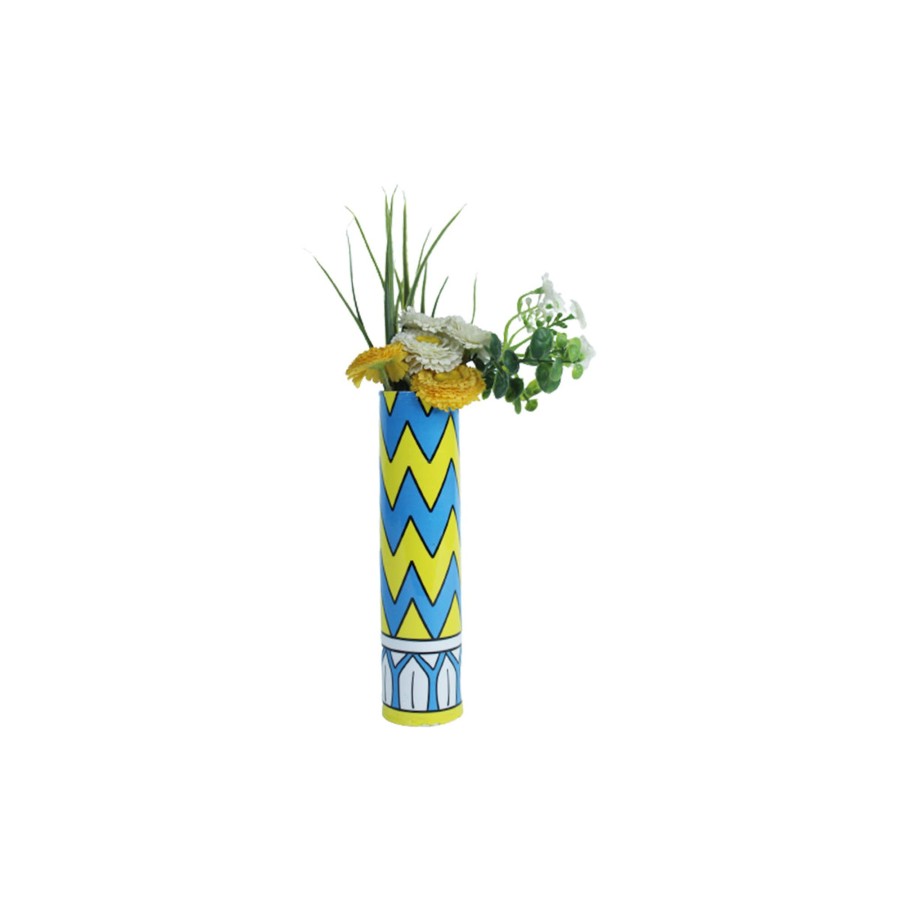 Garden Planters Wonderland | (Single Piece) Metal Fridge Magnet (Yellow & Blue)