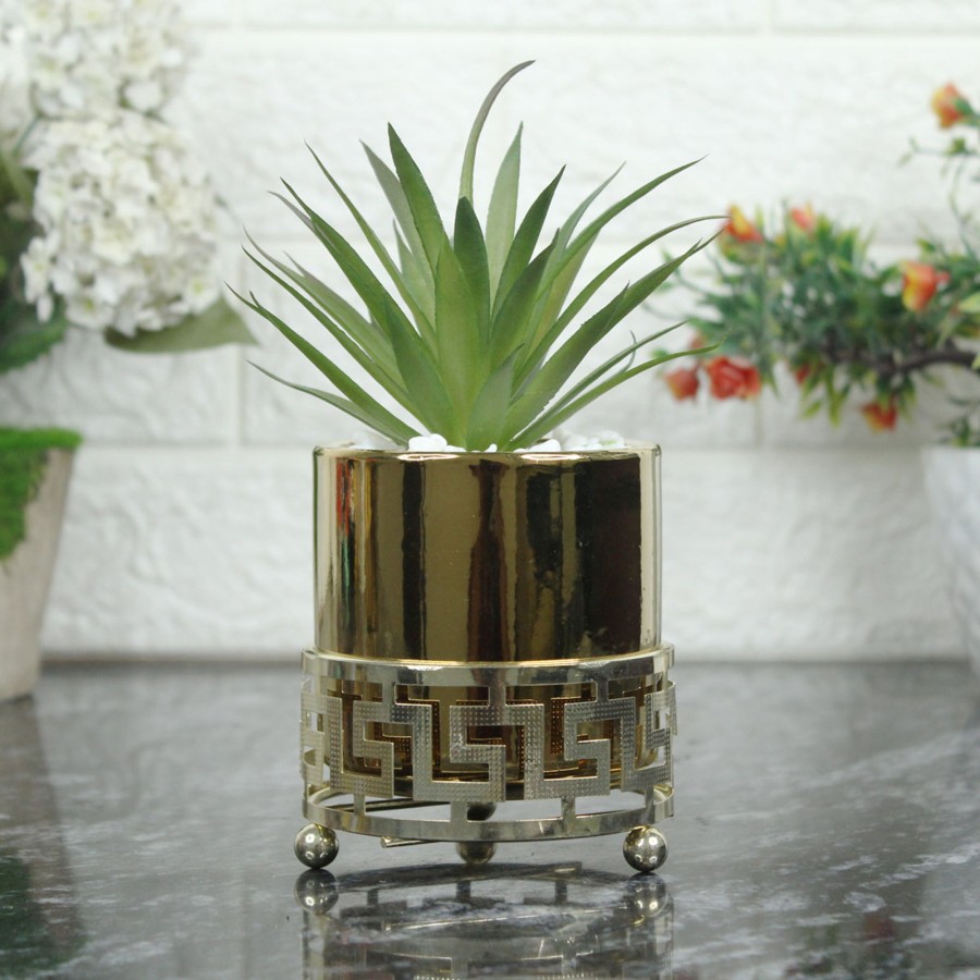 Garden Planters Wonderland | Modern Style Glossy Golden Pots