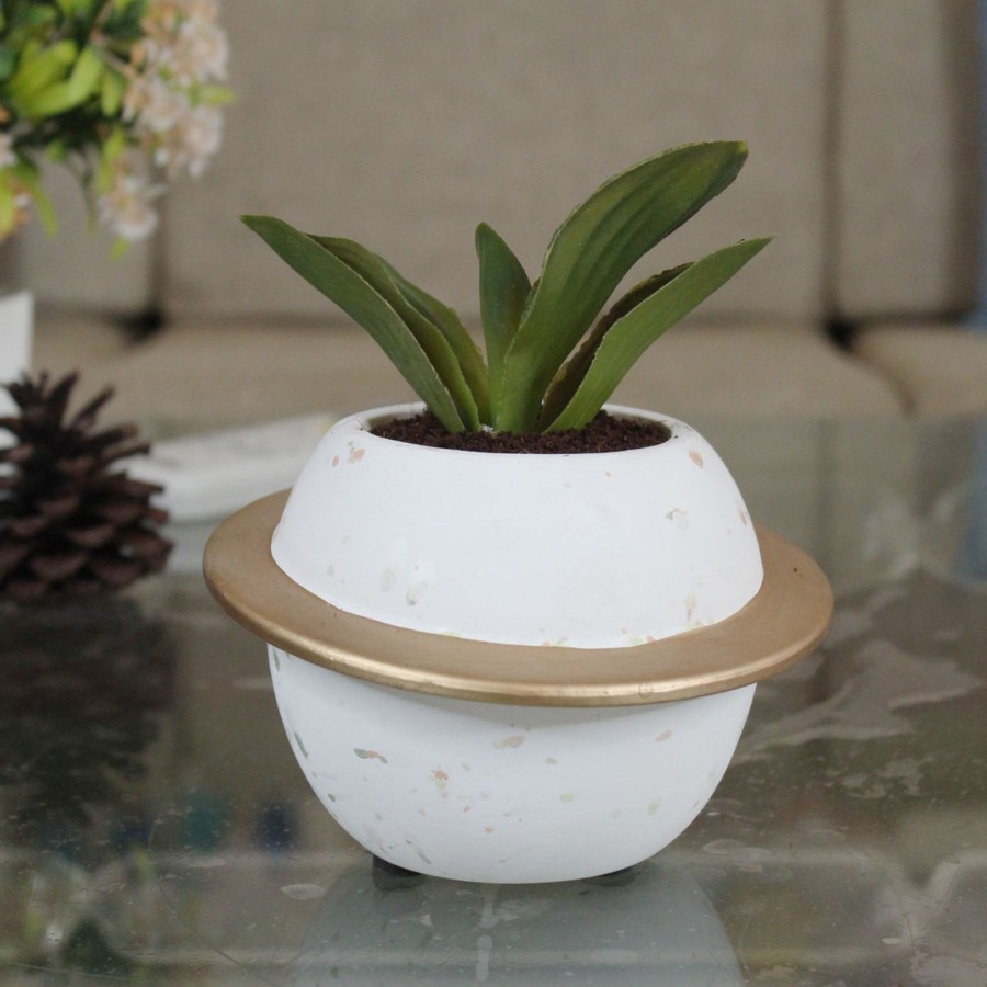 Garden Planters Wonderland | Ceramic Jupiter Pot-White