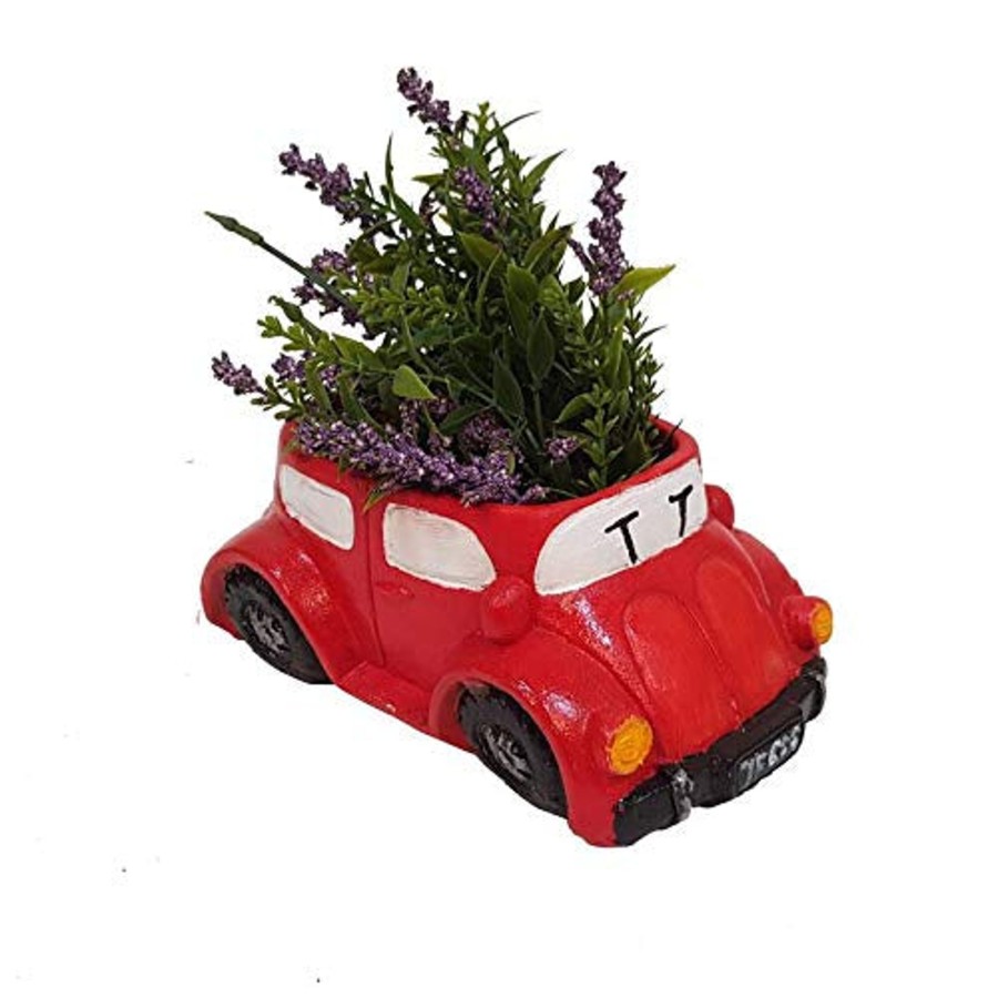 Garden Planters Wonderland | Cute Succulent Car Pots (Red)