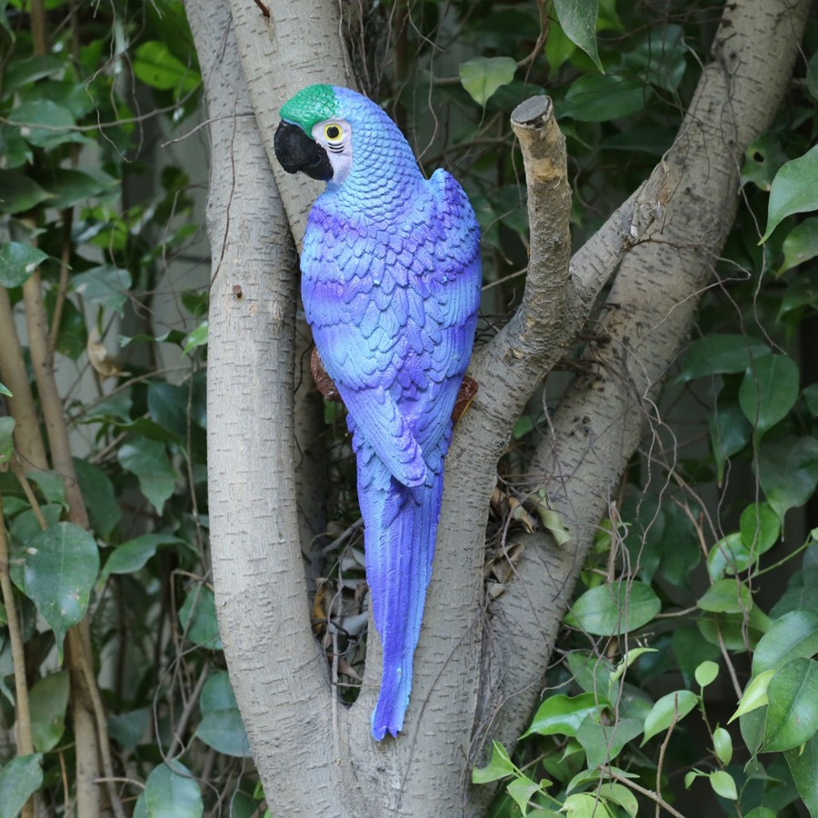 Garden Decor Wonderland Garden Statues | Wonderland Blue Color Wall Parrot| Garden Decor| Wall Decor | Balcony Decor