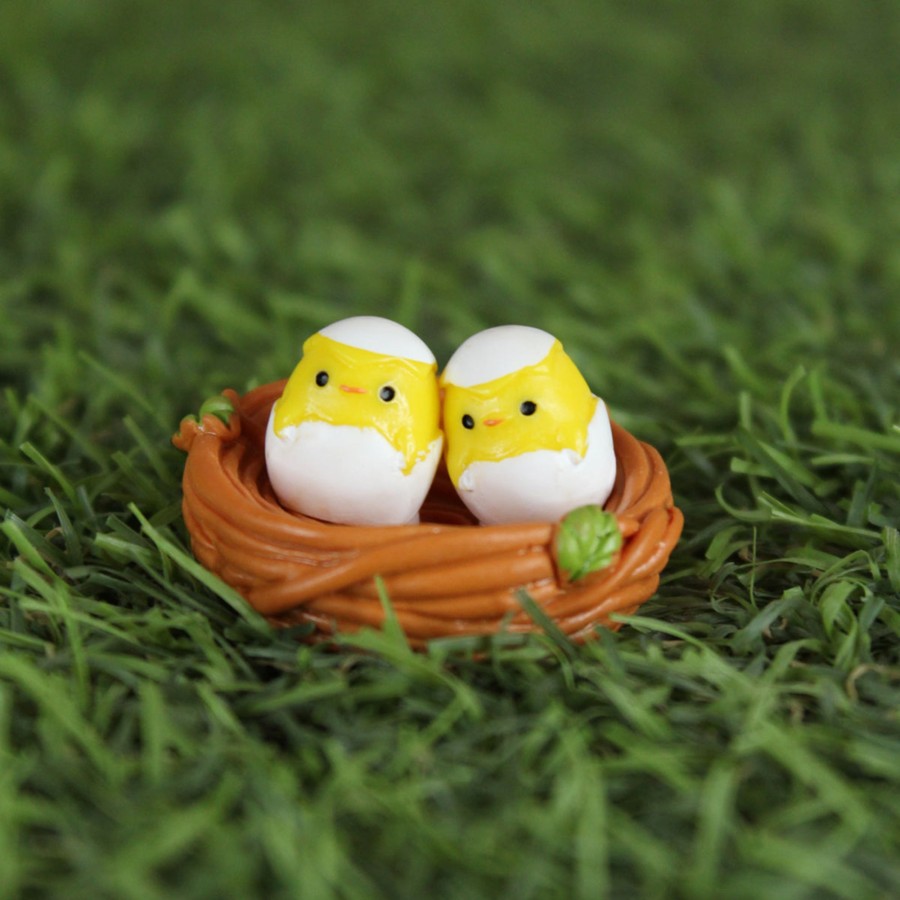 Miniature Fairy Garden Wonderland | Miniature Toys : (Set Of 2) Chick & Nest