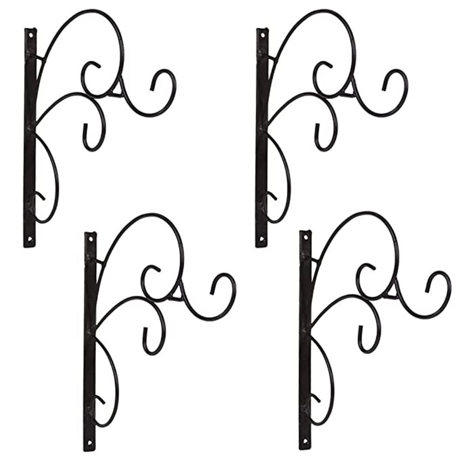 Garden Decor Wonderland Plant Hooks | (Set Of 4) Metal Wall Mounted Planter Hanger For Decoration