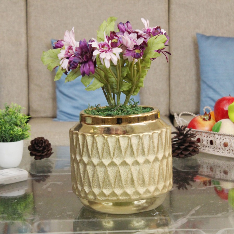 Garden Planters Wonderland | Golden Matka Design Pot