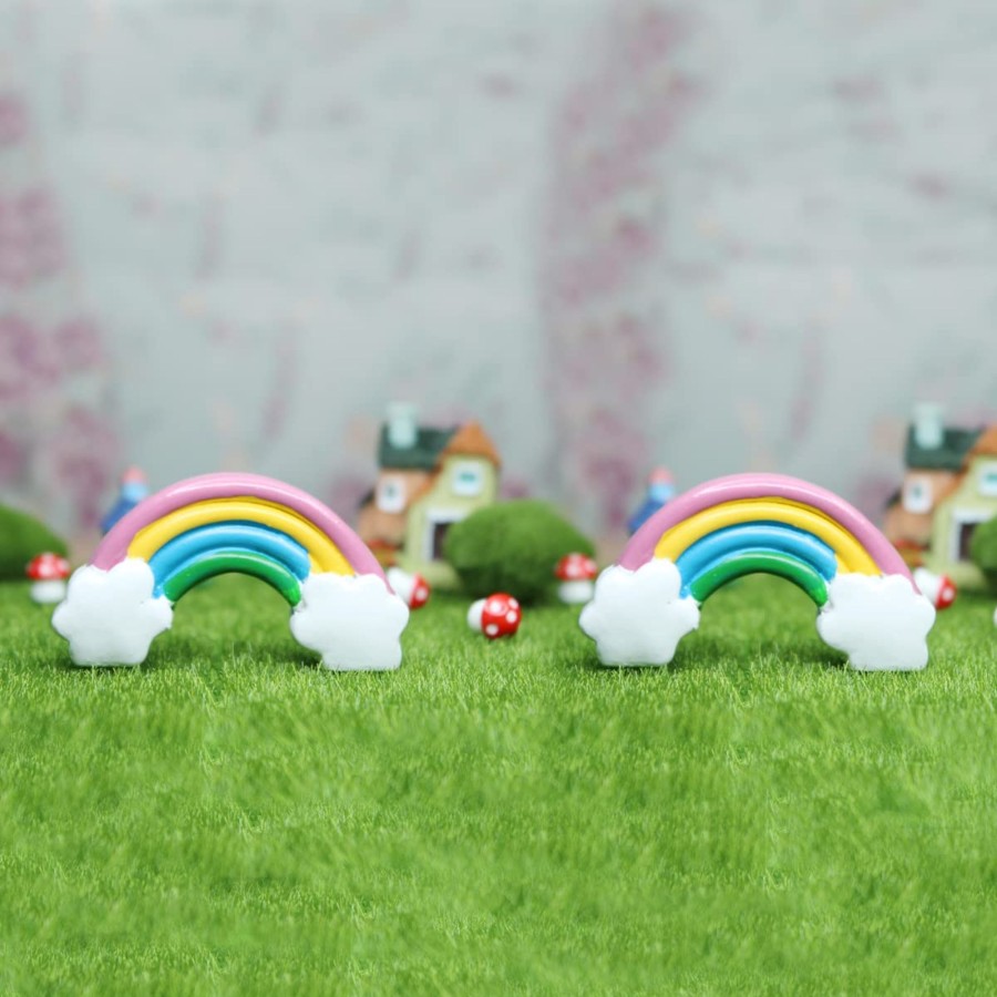 Miniature Fairy Garden Wonderland Garden Arts and Craft | ( Set Of 2) Rainbow Miniature