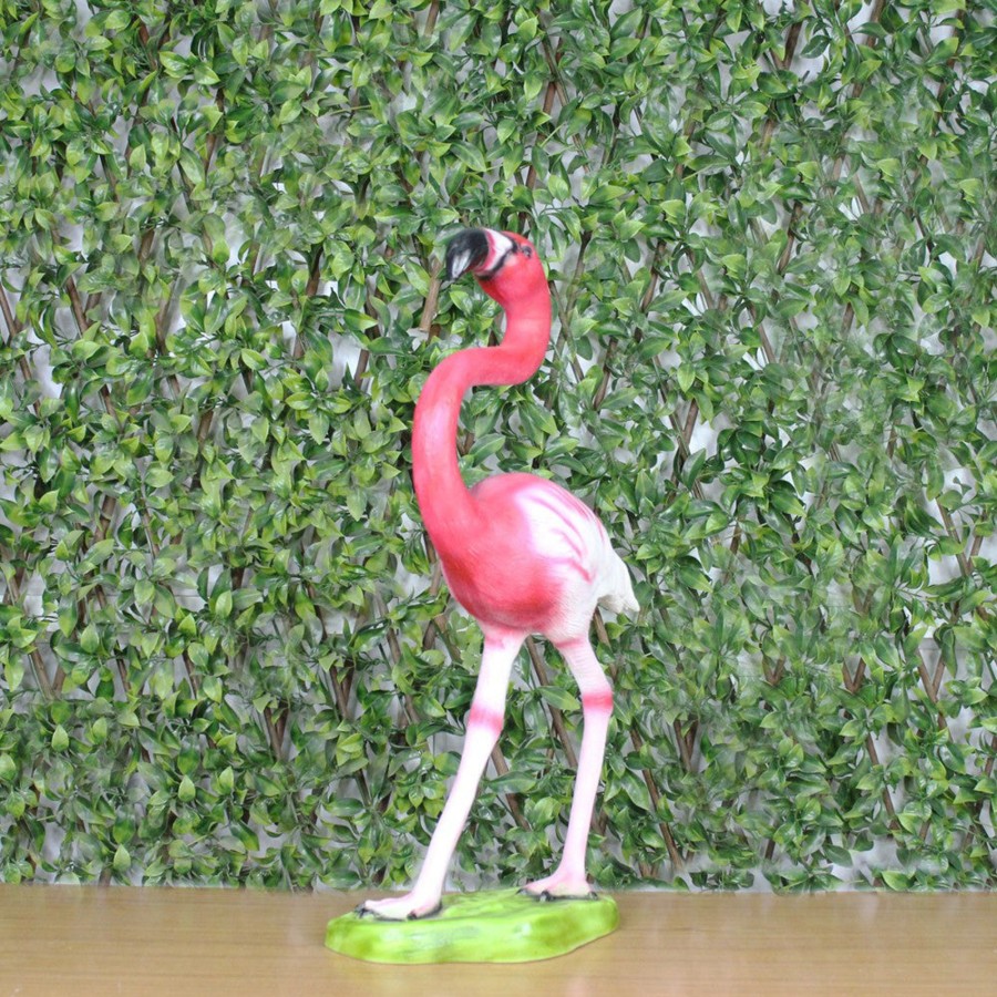 Garden Decor Wonderland Garden Statues | Resin Two Leg Medium Flamingo Statue