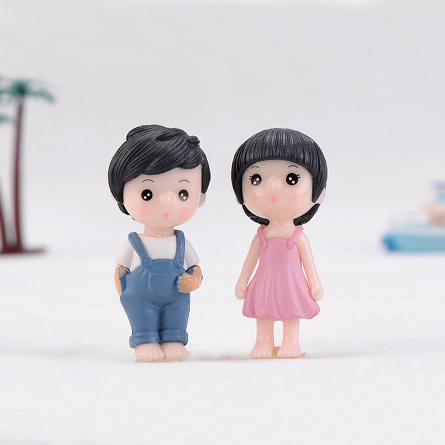 Miniature Fairy Garden Wonderland | Gallace Couple-2( Miniature Toys , Cake Toppers , Small Figuine, Valentine Couple)