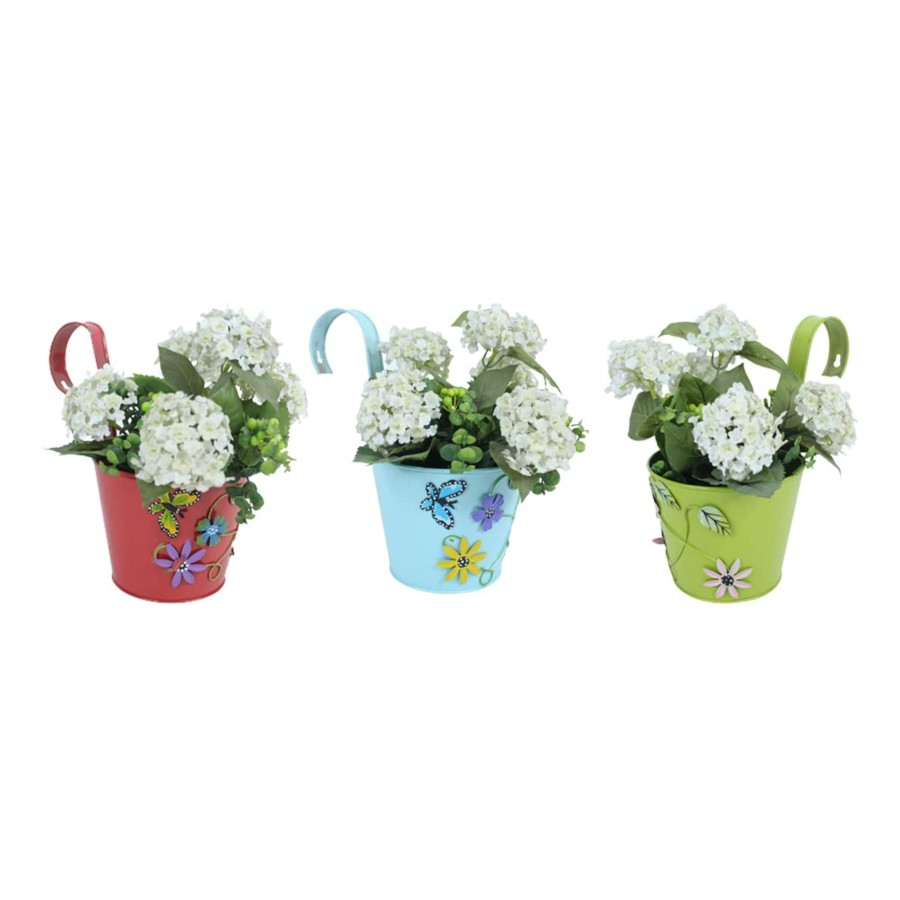 Garden Planters Wonderland | (Set Of 3) Designer Flower Pot With Hook For Home And Garden Decoration