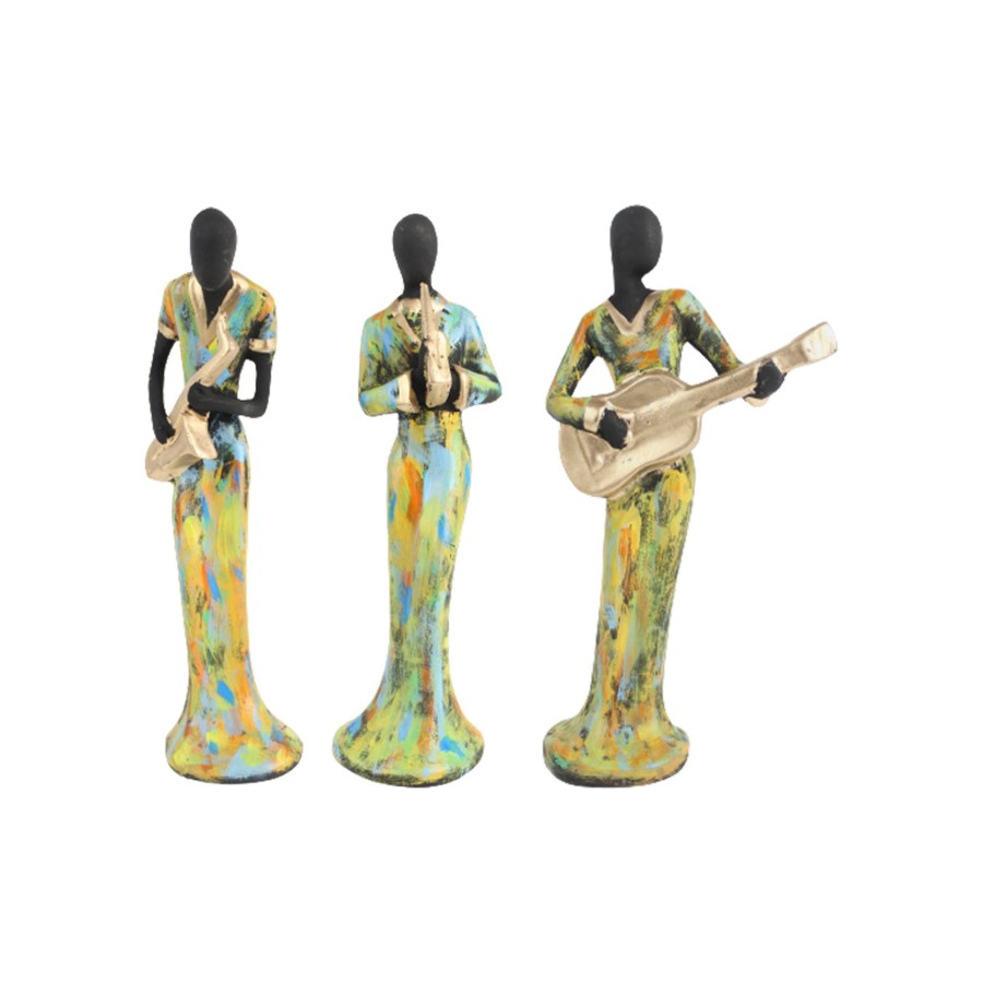 Home Decor Wonderland Table Top Decor | Polyresin Set Of 4 Musicians ( Home Decor Statue)