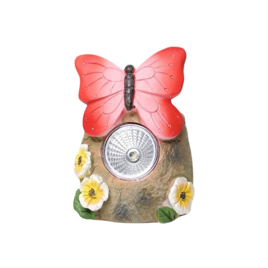 Garden Decor Wonderland Solar Light | Wonderland Polyresin Decorative Solar Light In Shape Of Butterfly