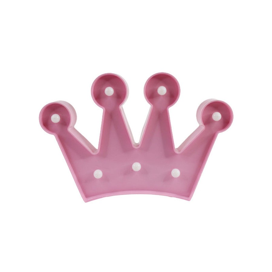 Kids Wonderland | Crown Led Wall Light-Pink For Kids Room Night Light (Hole At The Back)