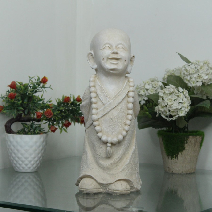 Home Decor Wonderland Table Top Decor | Mala Monk 2 Garden Statue