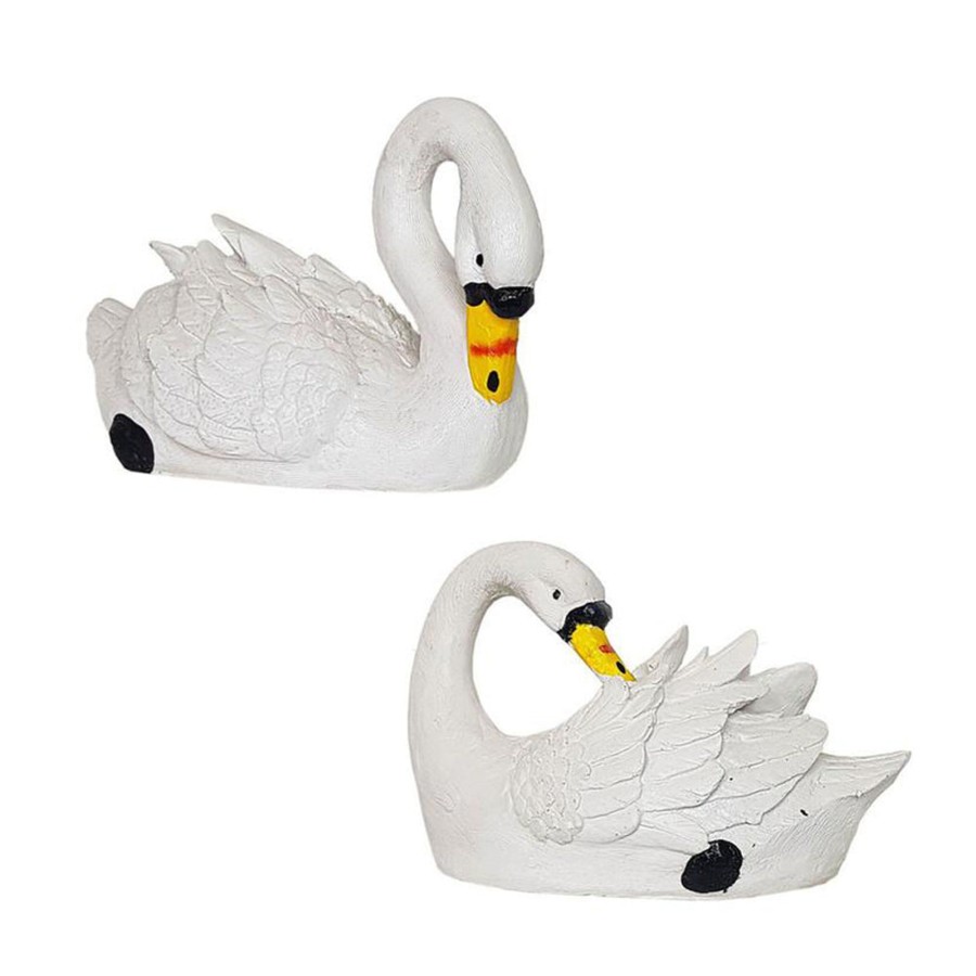 Garden Decor Wonderland Garden Statues | (Pack Of 2) Swan Front & Back Statue For Garden Decoration