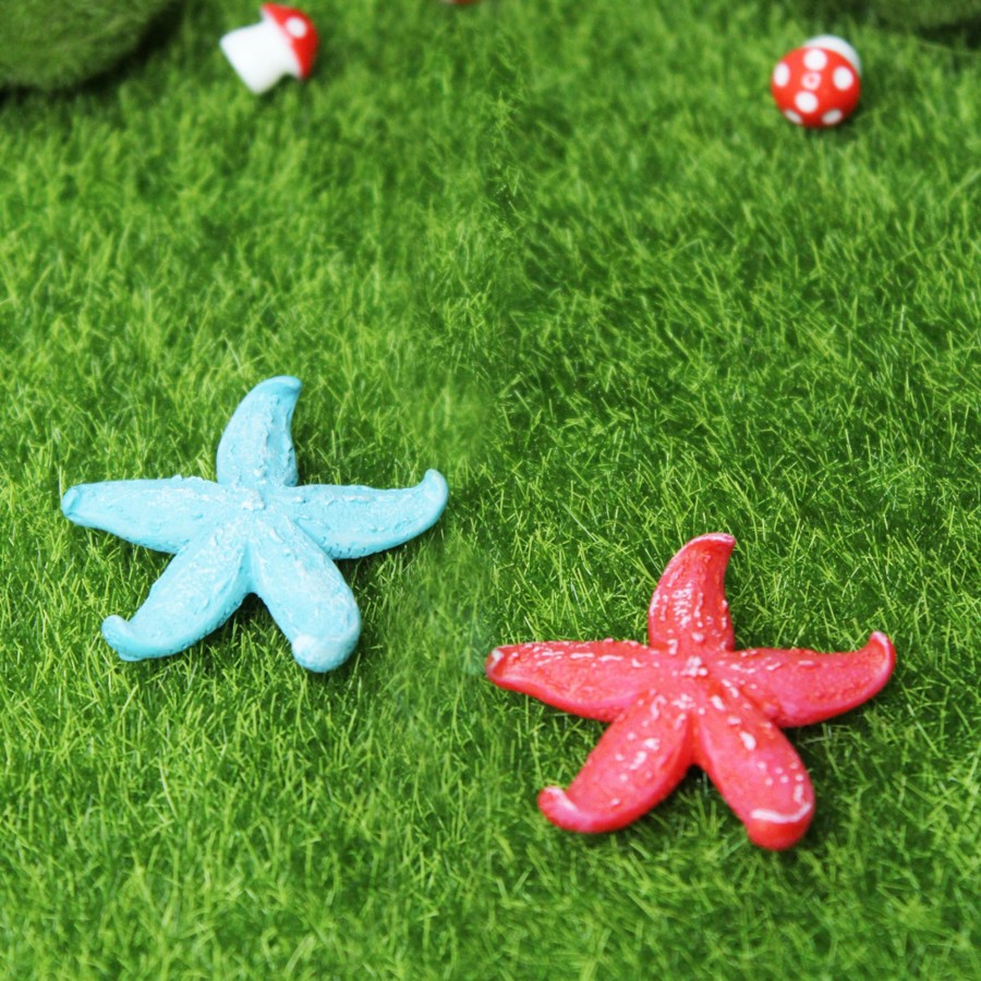 Miniature Fairy Garden Wonderland | Miniature Toys : (Set Of 6) Star Fish For Fairy Garden Accessories