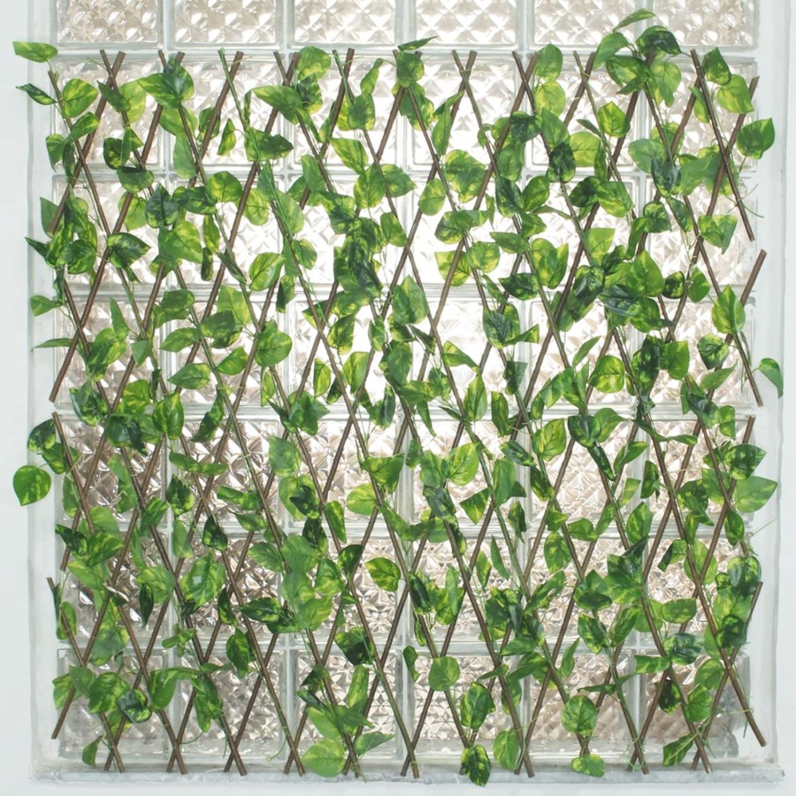 Artificial Turf Plants Wonderland | Artificial Expanding Trellis Fence (Light Green) For Home Decoration