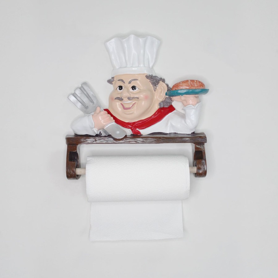 Home Decor Wonderland Chef Decor | Chef With Kitchen Roll Hanger