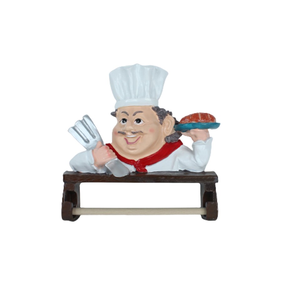 Home Decor Wonderland Chef Decor | Chef With Kitchen Roll Hanger