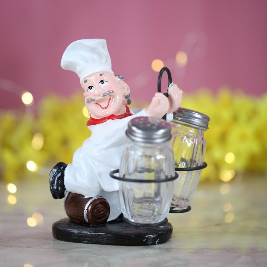 Home Decor Wonderland Chef Decor | Wonderland Imported Resin Salt And Pepper Chef