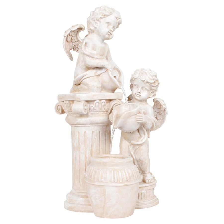 Home Decor Wonderland Fountains | Two Angels Fountain For Home And Garden Decoration