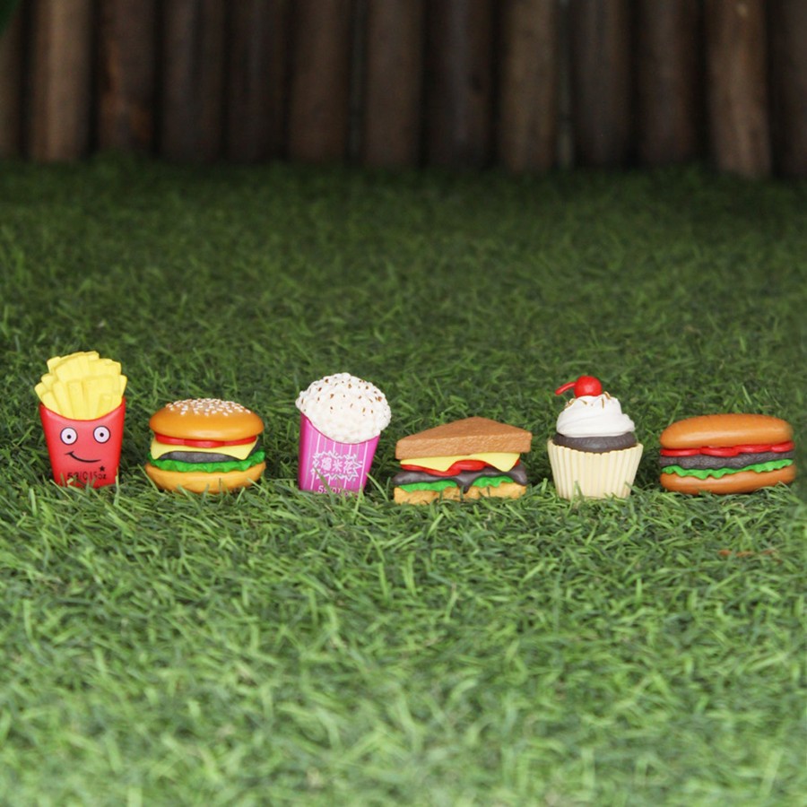 Miniature Fairy Garden Wonderland | Miniature Toys : (Set Of 6) Fast Food