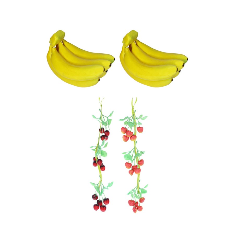 Artificial Turf Plants Wonderland | (Set Of 3) Cheery ,Strawberry And Banana Artificial Fruit