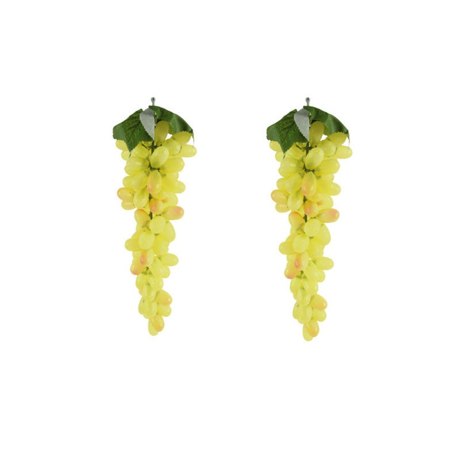 Artificial Turf Plants Wonderland | Wonderland Imported Real Looking Artifical Green Grapes (Set Of 2)