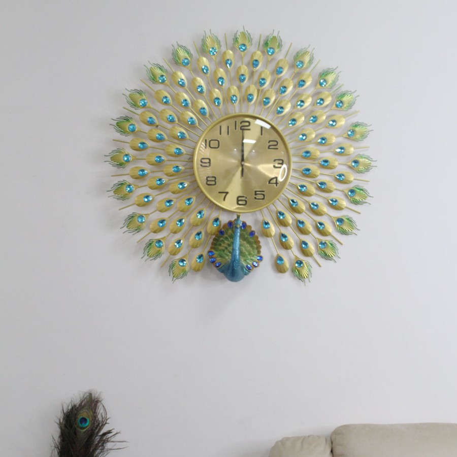 Home Decor Wonderland Wall Clocks | Luxury Dancing Peacock Wall Clock, Wall Haning Decoration, Office, Home Decor