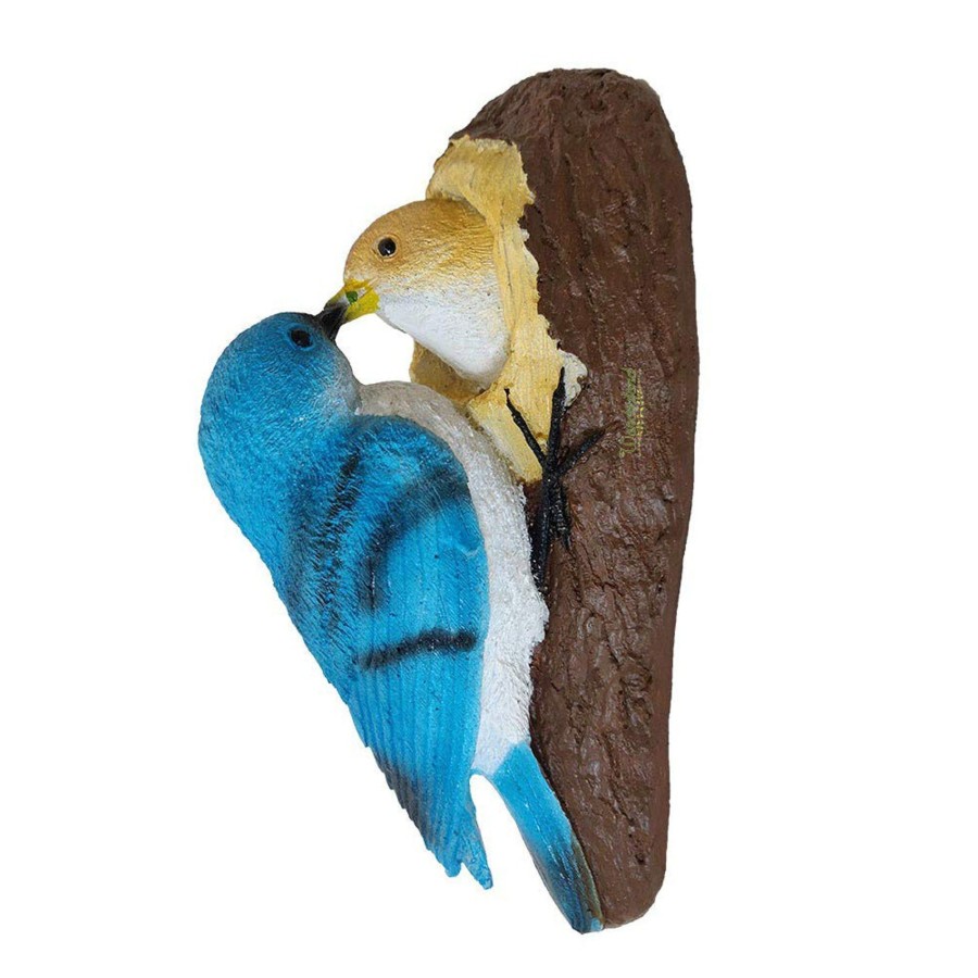 Garden Decor Wonderland Garden Statues | Wall/Tree Hanging Robin Bird On Tree Garden Decoration