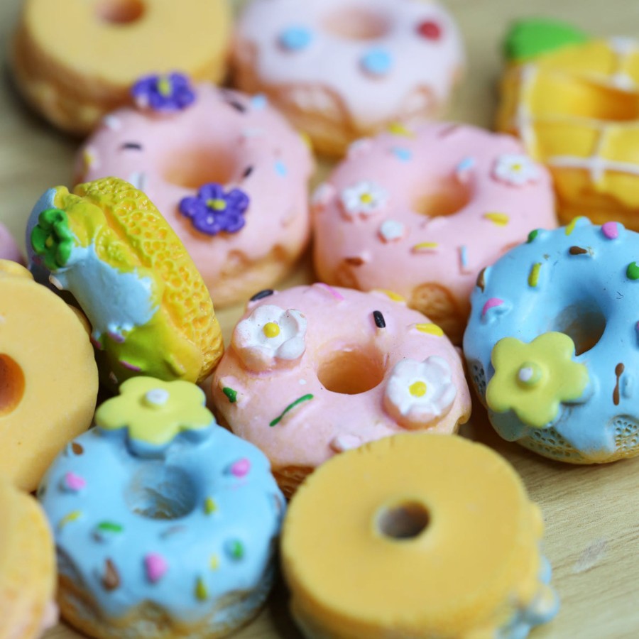 Gifts Wonderland | Wonderland Donut Miniature (Set Of 20) | Easy-To-Apply Diy 3D Stickers