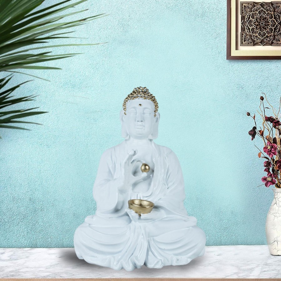 Garden Decor Wonderland Garden Statues | 16 Inches Goli Buddha Statue For Home And Garden Decoration