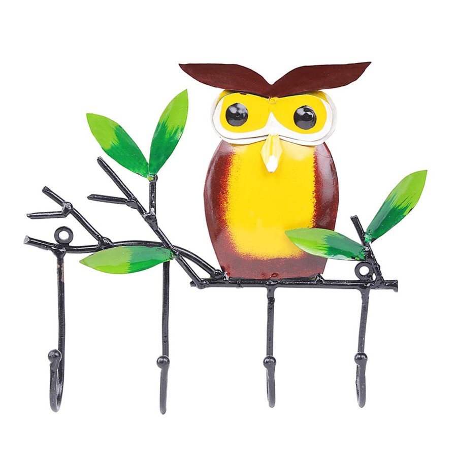 Garden Decor Wonderland Plant Hooks | Owl With 4 Hooks For Home Decoration