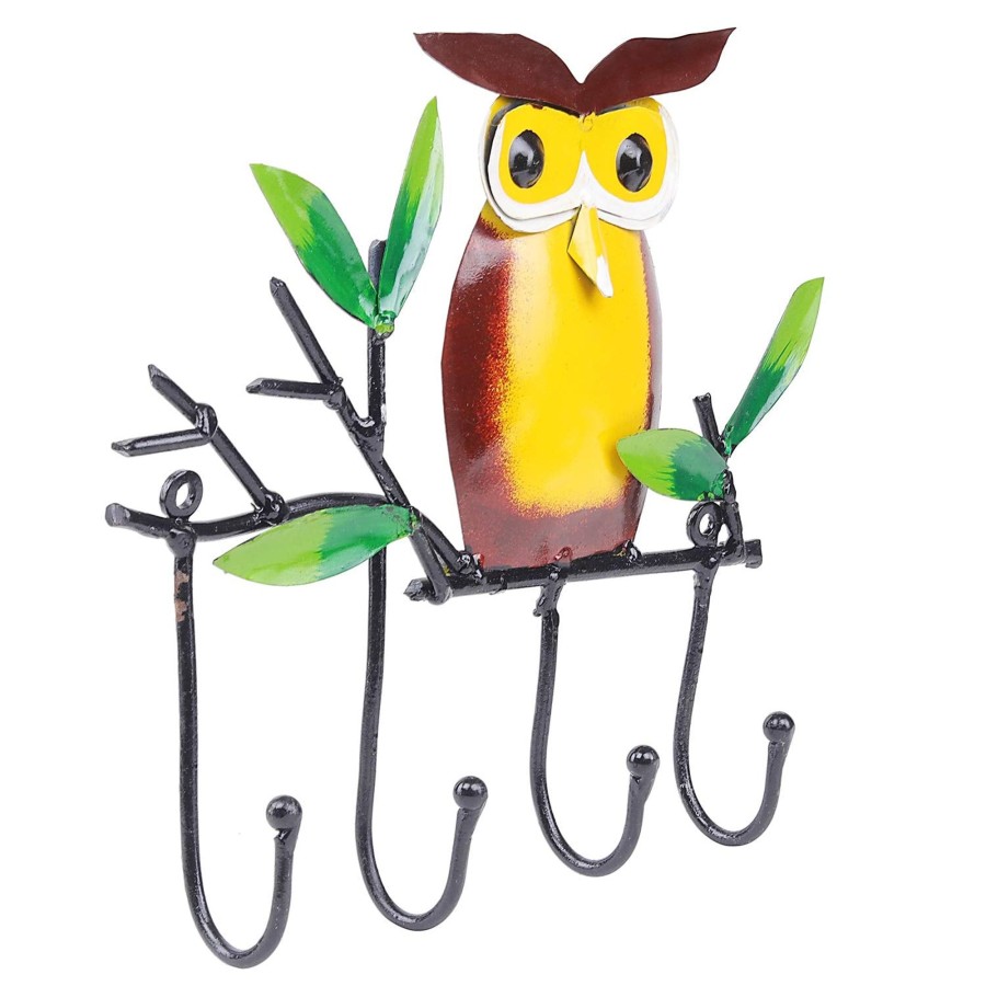 Garden Decor Wonderland Plant Hooks | Owl With 4 Hooks For Home Decoration