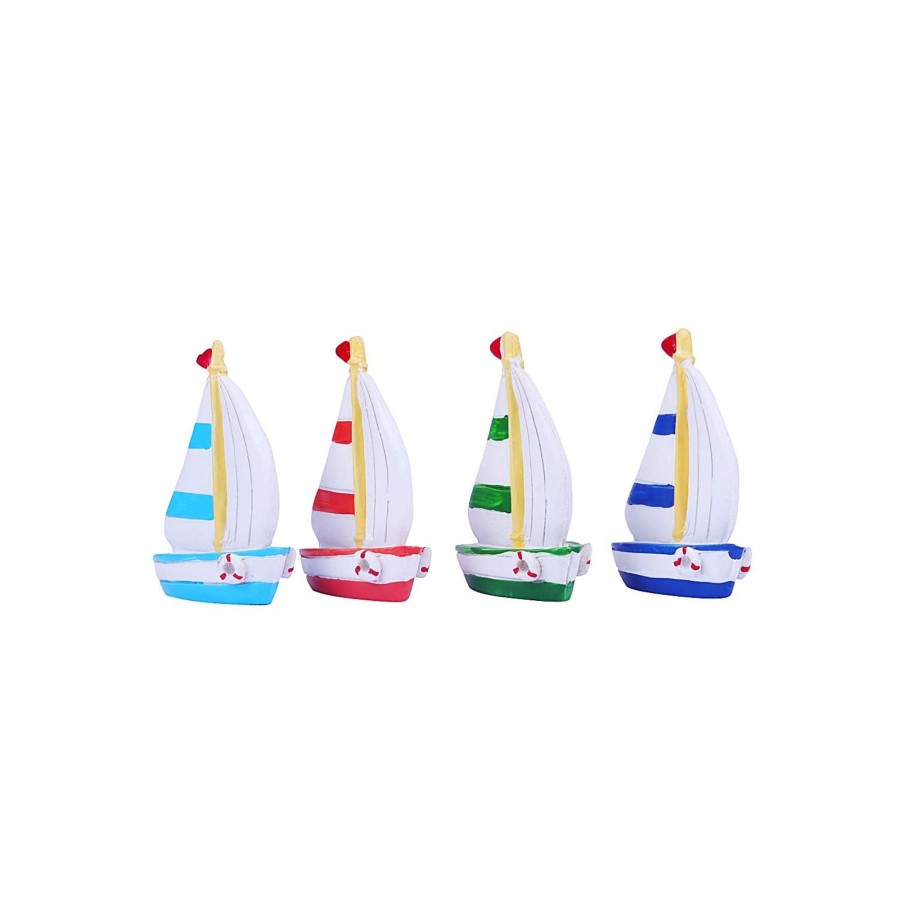 Miniature Fairy Garden Wonderland | Miniature Toys : (Set Of 4) Ships For Fairy Garden Accessories